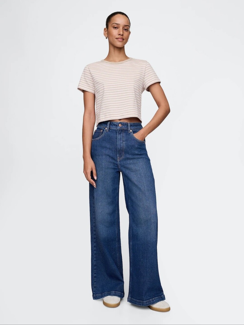 Gap High Rise Wide Leg Stride Jeans 29/8 tall